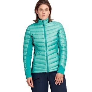 Mammut Flexidown Insulated Down Filled Zip Up Teal and Blue Puffer Jacket